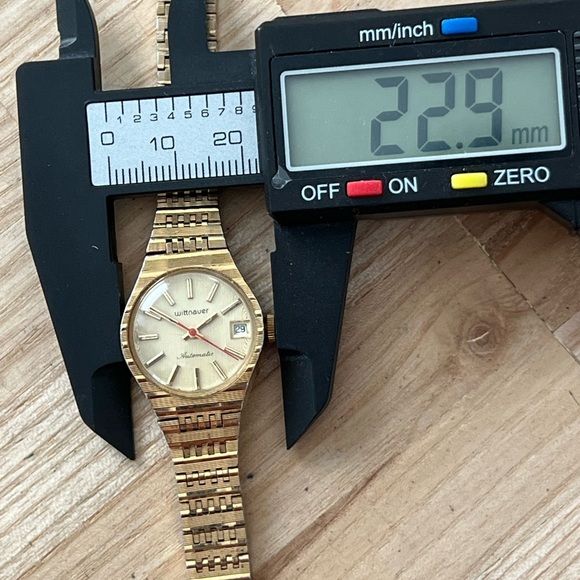 Wittnauer Geneve Automatic Winding Super Rare Vintage Watch Gold Dial Bracelet main image 9